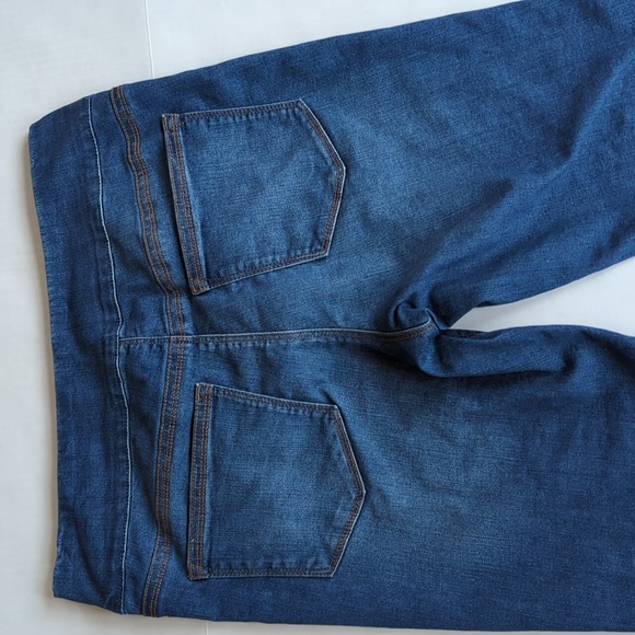 Kim Rogers Tummy Control Distressed High Rise Jeans 8 Average Blue - Picture 7 of 13